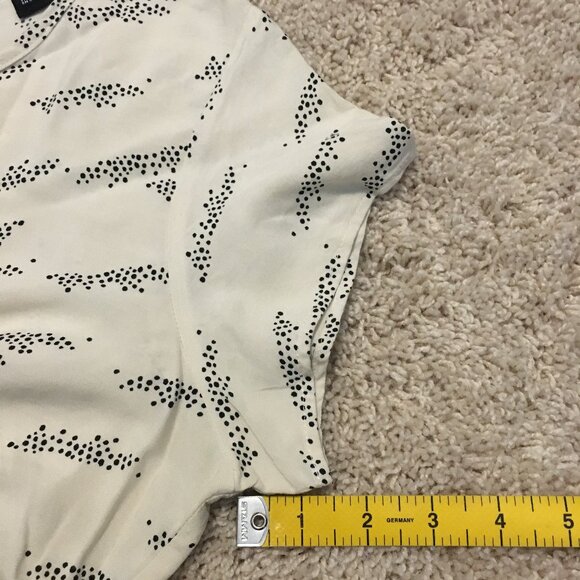 Vero Moda Boca Short Sleeve Dot Cluster Cream Hipster Blouse - Picture 15 of 15